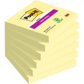 Post-it Super Sticky 654-S 76x76mm 90 lap sárga jegyzettömb 100% PEFC, SGSCH-PEFC-COC-110078