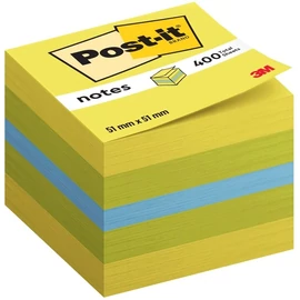 Post-it 2051-L 51x51mm mini öntapadós vegyes lime kockatömb 100% PEFC, SGSCH-PEFC-COC-110078