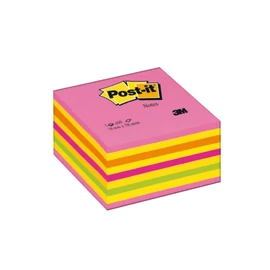 Post-it lollipop pink 76x76 mm 450lap öntapadós kockatömb 100% PEFC, SGSCH-PEFC-COC-110078