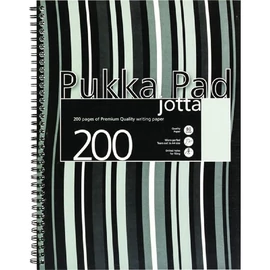 Pukka Pad Jotta Pad A4 PP 200 oldalas fekete csíkos vonalas spirálfüzet
