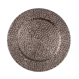 IRIS műanyag tálca, bőr hatású, arany 33 cm