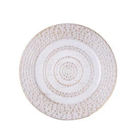 IRIS műanyag tálca, körös, antik fehér 33 cm