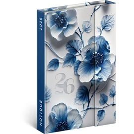 Realsystem 2026 Porcelain Flower 5412 B6 mágneses zsebnaptár