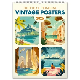 Realsystem Vintage Posters 2026 Tropical Paradise 6094-TP falinaptár