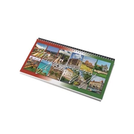 Realsystem 2026 Magyarország 7991-09 képes bordó fekvő asztali naptár