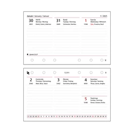 Kalendart Saturnus S311/F heti beosztású gyűrűs betétlap csomag