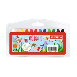 Stabilo Trio háromszögletű 12 db-os vegyes színű olajpasztell kréta készlet