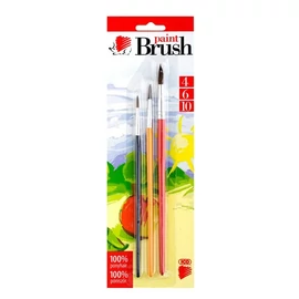 ICO Süni 4/6/10 festett fanyelű 3db-os ecsetkészlet