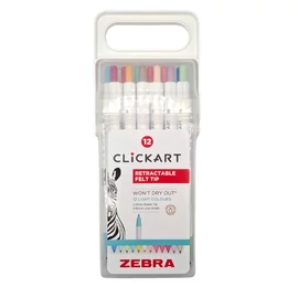 Zebra ClickArt nyomógombos 12 db-os filctoll készlet