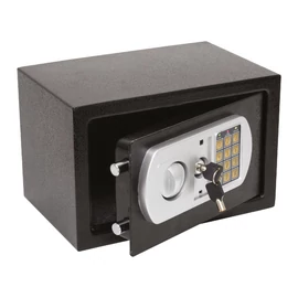 HOME SAFETREZOR digitális bútorszéf, acél, 3-8 jegyű tetszőleges kód, puha textil betét, 2 kulccsal, 310x200x200mm