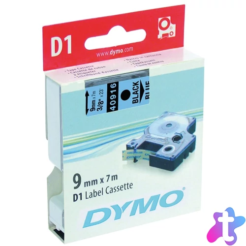 DYMO címke LM D1 alap,  9mm, fekete betű / kék alap