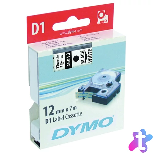 DYMO címke LM D1 alap, 12mm, fekete betű / fehér alap