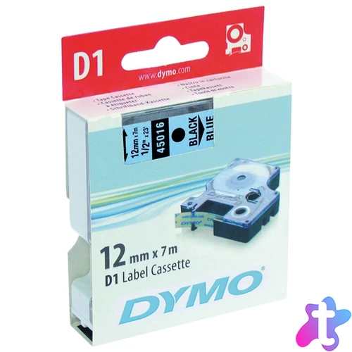 DYMO címke LM D1 alap, 12mm, fekete betű / kék alap