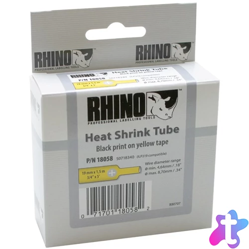 DYMO zsugorcső 19mm 4,64-8,70 sárga