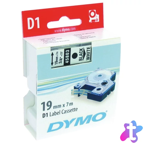 DYMO címke LM D1 alap, 19mm, fekete betű / fehér alap