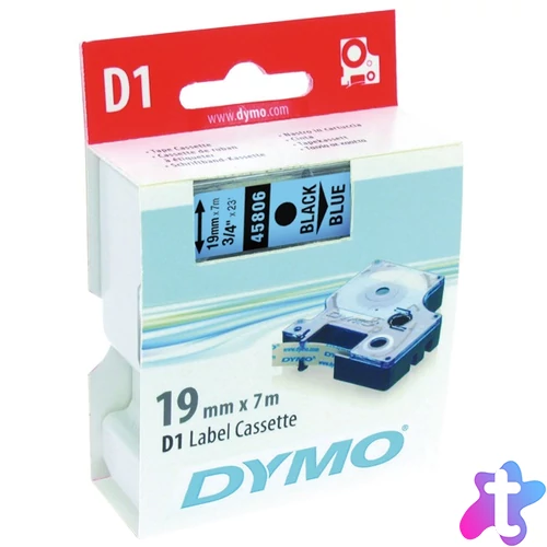 DYMO címke LM D1 alap, 19mm, fekete betű / kék alap