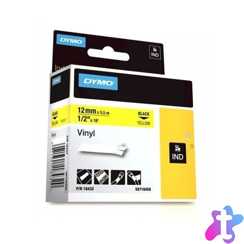 DYMO címke LM D1 vinyl 12mm sárga