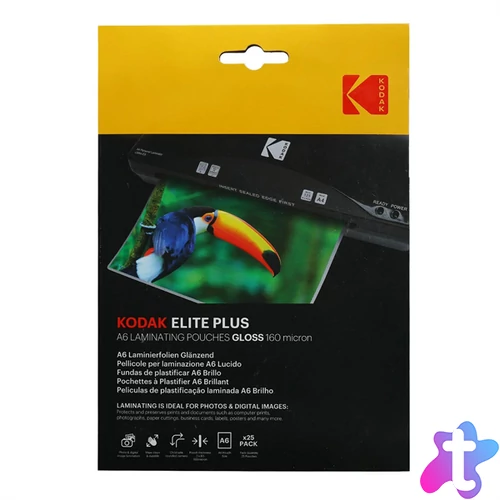 KODAK lamináló fólia (fényes) A6, 160 micron, 25 db
