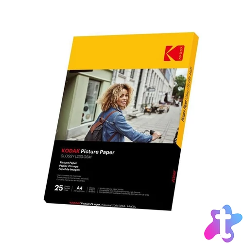 KODAK Picture fotópapír - High Gloss 230g, A4, 21x29,7cm, 25db