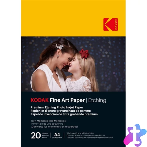 KODAK Fine Art fotópapír - Etching effect 210g, A4, 21x29,7cm, 20db