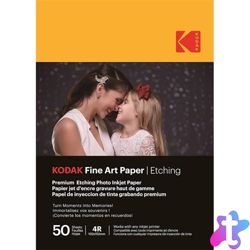 KODAK Fine Art fotópapír - Etching effect 210g, A6, 10x15, 50db