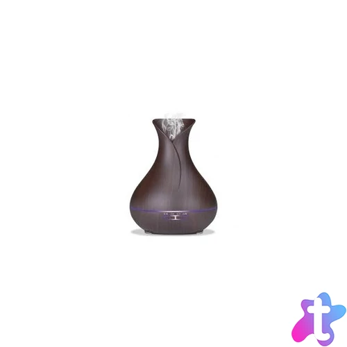 PLATINET Párologtató + illatosító, aroma diffúzor, 400ml, sötétbarna fa hatású