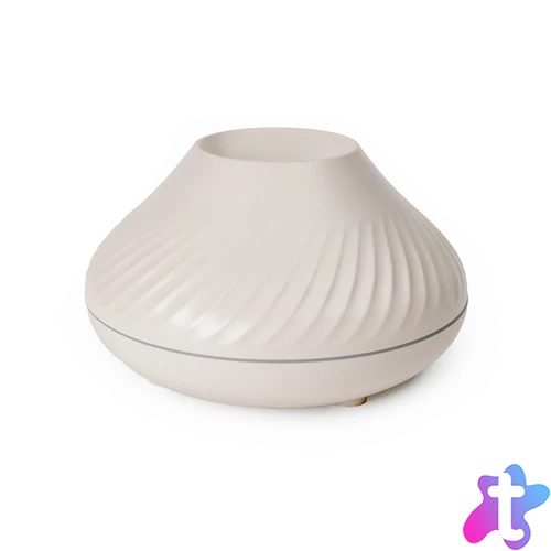 PLATINET Párologtató + Illatosító, aroma diffúzor, Láng hatású, Ultrahangos, 130ml,  ajándék Levendulás olajjal, fehér