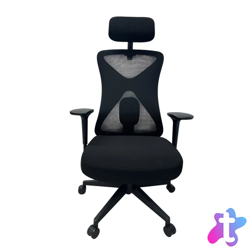 Aarven, Fekete, 3D kartámasz, 2D fejtámasz, Deréktámasz, irodai szék  /2db/