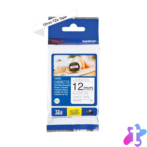 Brother TZe-231 12 mm széles 4 m hosszú szalagkazetta