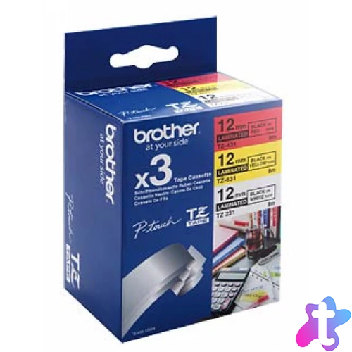 Brother TZe-31M3 szalagkazetta csomag (TZe-231 + TZe-431 + TZe-631)