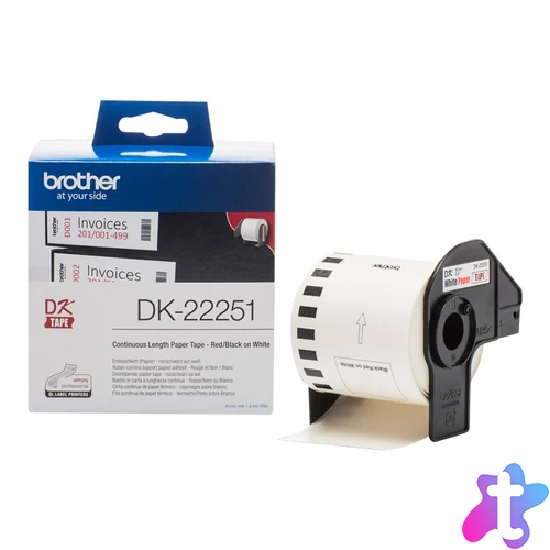 Brother DK-22251 62 mm x 15,24 m öntapadós papírszalag tekercsben