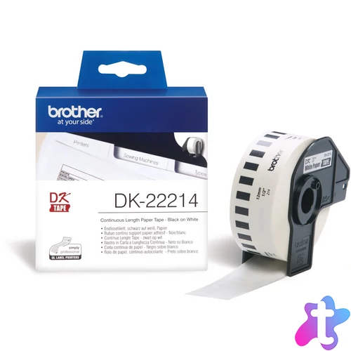 Brother DK-22214 12 mm x 30,48 m öntapadós papírszalag tekercsben