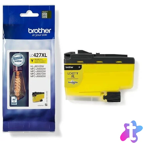 Brother LC427XLY Tintapatron Yellow 5.000 oldal kapacitás
