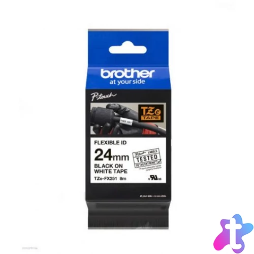 Brother TZe-FX251 24 mm széles 8m hosszú szalagkazetta