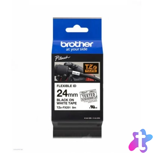 Brother TZe-FX251 24 mm széles 8m hosszú szalagkazetta