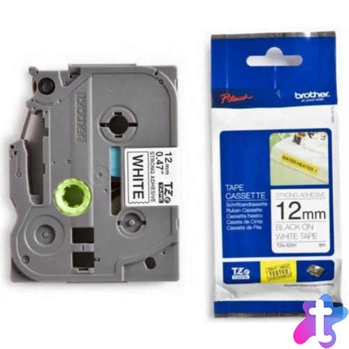 Brother TZe-S231 12 mm széles 8 m hosszú szalagkazetta