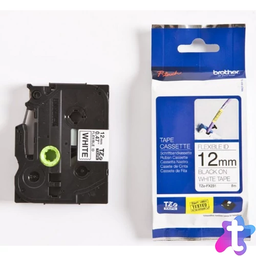 Brother TZe-FX231 12 mm széles 8 m hosszú szalagkazetta