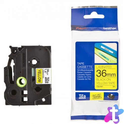 Brother TZe-661 36 mm széles 8 m hosszú szalagkazetta