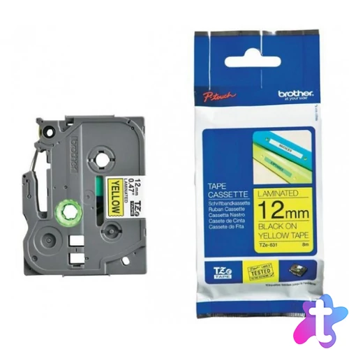 Brother TZe-631 12 mm széles 8 m hosszú szalagkazetta