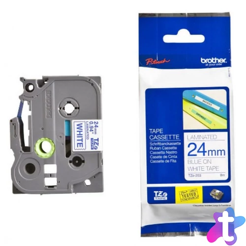 Brother TZe-253 24 mm széles 8 m hosszú szalagkazetta