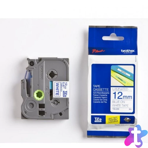 Brother TZe-233 12 mm széles 8 m hosszú szalagkazetta