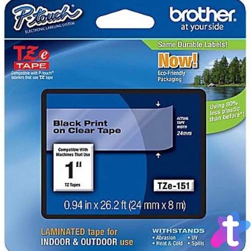 Brother TZe-151 24 mm széles 8 m hosszú szalagkazetta