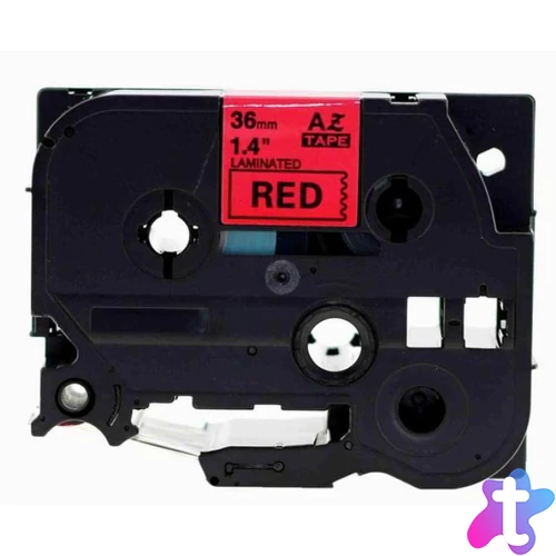 Utángyártott BROTHER TZe461 szalagkazetta 36 mm x 8m laminált piros alapon fekete felirat