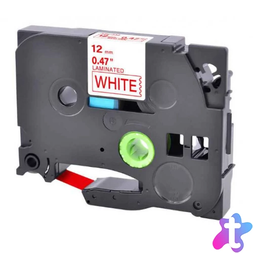 Utángyártott BROTHER TZe232 szalagkazetta 12mm x 8m fehér alapon piros felirat