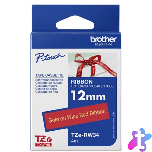 Brother TZe-RW34 12 mm széles 4 m hosszú szövetszalag