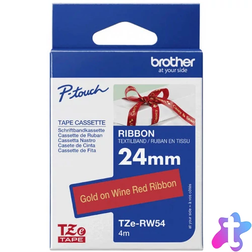 Brother TZe-RW54 24 mm 4 m hosszú szövetszalag
