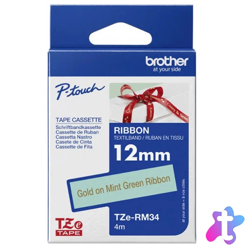 Brother TZe-RM34 12 mm széles 4 m hosszú szövetszalag