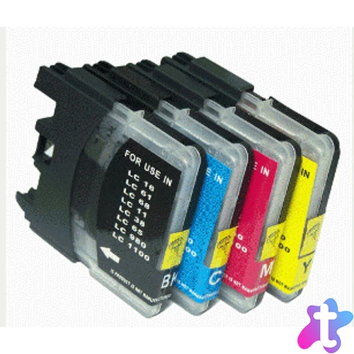 Utángyártott BROTHER LC980/LC985/LC1100 Patron Yellow  IK