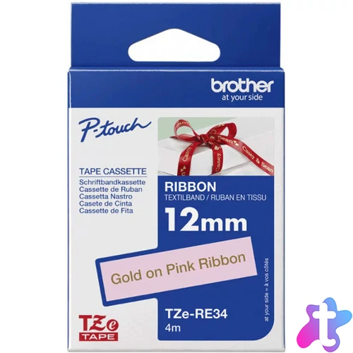 Brother TZe-RE34 12 mm széles 4 m hosszú szövetszalag