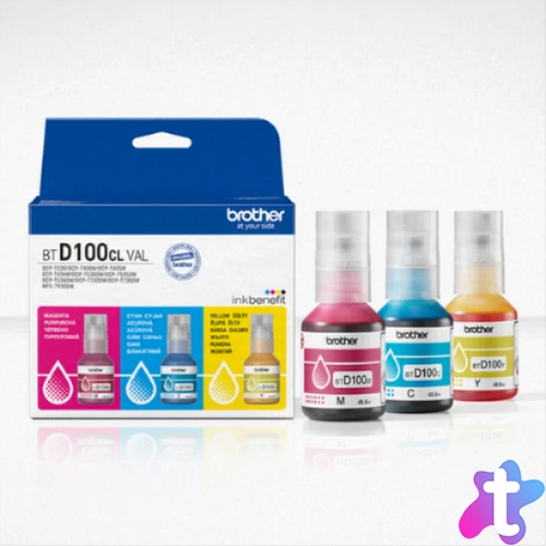Brother BTD100CLVAL Tintatartály csomag CMY 3*48,8ml